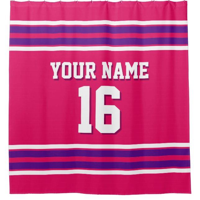 Purple White Stripes Sports Jersey (Front)