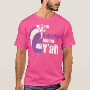 Purple White Volleyball Mom Funny Mothers Sports F T-Shirt