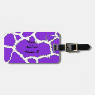 Purple Wild Animal Fur Pattern Luggage Tag