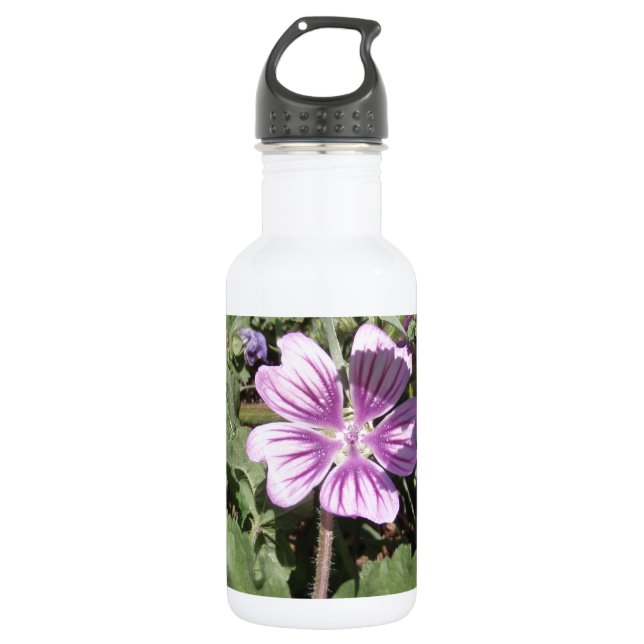Purple Wild Flower 532 Ml Water Bottle (Front)