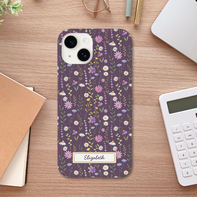 Purple Wild Flowers Case-Mate iPhone Case (Creator Uploaded)