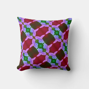 Purple Wild Orchid Flower Abstract Pattern   Throw Pillow