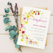 Purple Wild Orchid Flowers Wreath Baby Shower