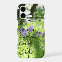 Purple Wildflower Bible Verse Phone Case