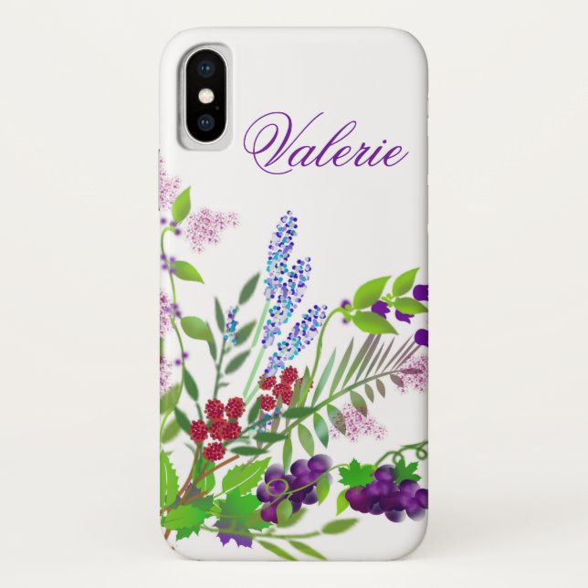 Purple Wildflower Bouquet iPhone / iPad case (Back)