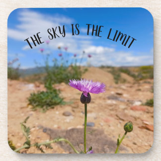 Purple Wildflower Desert Landscape Personalized Coaster
