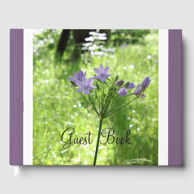 Purple Wildflower Guest Book (Front)