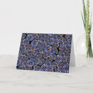 Purple Wildflower Pattern Card