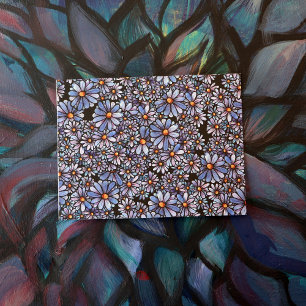 Purple Wildflower Pattern Postcard