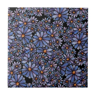 Purple Wildflower Pattern                          Tile