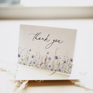 Purple Wildflower Thank You Card