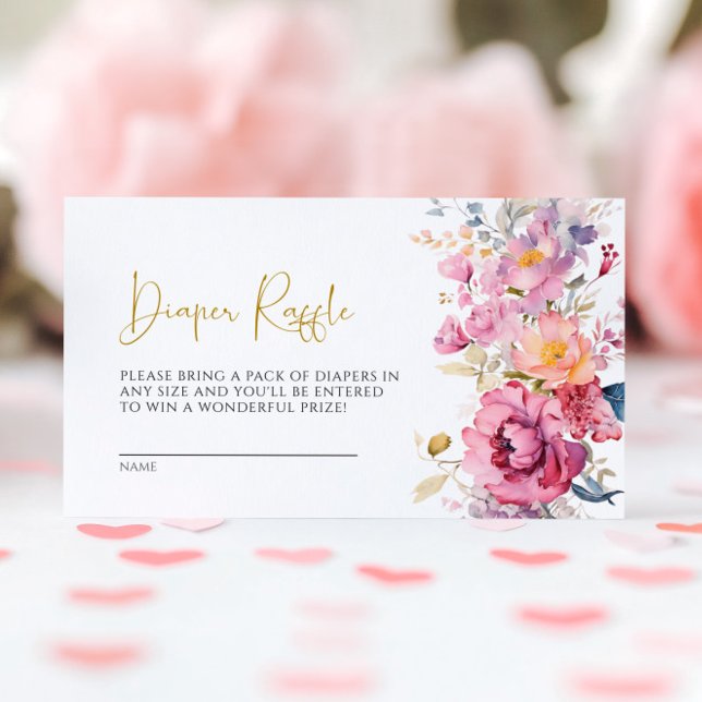 Purple Wildflowers Diaper Raffle Card (Creator Uploaded)