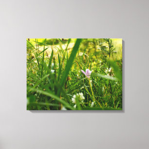 Purple Wildflowers Floral Botanical Photography Canvas Print