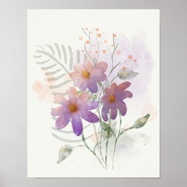 Purple Wildflowers  Poster (Front)