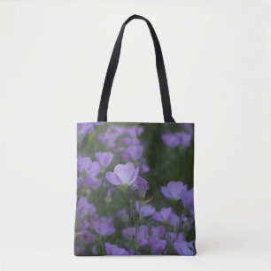 purple wildflowers tote bag