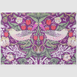 Purple William Morris Strawberry Thief  Tissue Paper