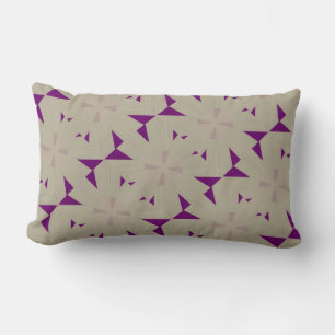 Purple Windmill Design Lumbar Pillow