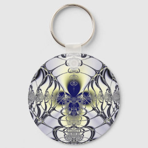 Purple Window Abstract Art Keychain