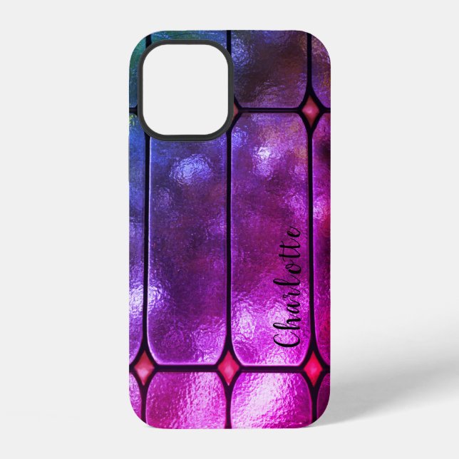 Purple Window Personalized iPhone 12 Case (Back)