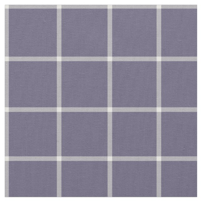 Purple Windowpane Check Plaid Fabric (Close Up)