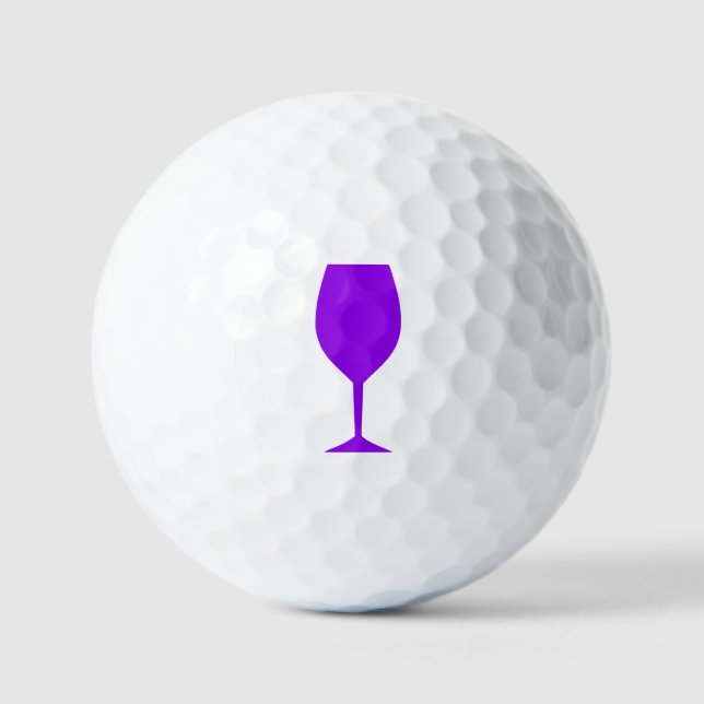 Purple Wine Glass Golf Balls (Front)