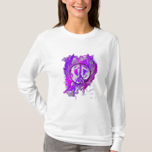 purple wings peace sign T-Shirt