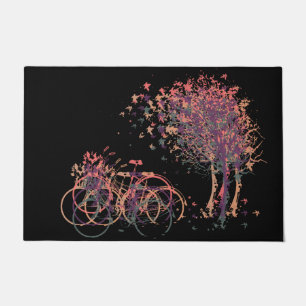 Purple Winter Leaves Trees Doormat