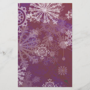 Purple Winter Stationery