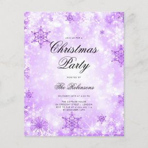 Purple Winter Wonder Holiday Invite Program & Menu