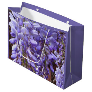 Purple Wisteria Blossom Large Gift Bag