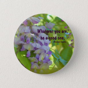Purple Wisteria Flower Attitude Quote Button