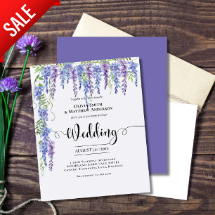 Purple Wisteria Flowers Floral Lace Wedding