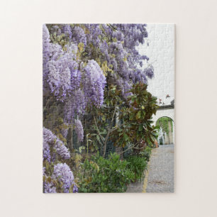 Purple Wisteria Flowers Kensington Chelsea London Jigsaw Puzzle