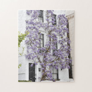 Purple Wisteria Flowers Kensington Chelsea London Jigsaw Puzzle
