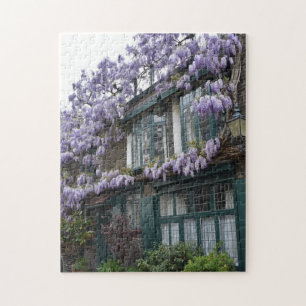 Purple Wisteria Flowers Kensington Chelsea London Jigsaw Puzzle