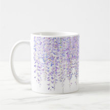 Purple Wisteria flowers mug