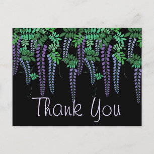 Purple Wisteria Japanese Floral Kimono Postcard