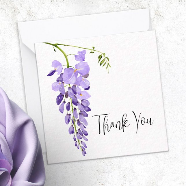 Purple Wisteria Personnalisée Carte de note de rem (Créateur téléchargé)