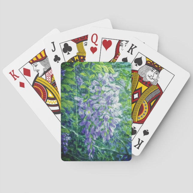 Purple Wisteria Playing Cards (Back)