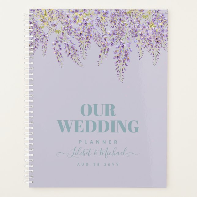 Purple Wisteria Sage Floral Garden Mariage (Devant)