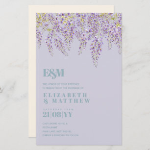 Purple Wisteria Sage Floral Garden Wedding