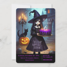 Purple Witch, Creepy Cute Spooky Birthday