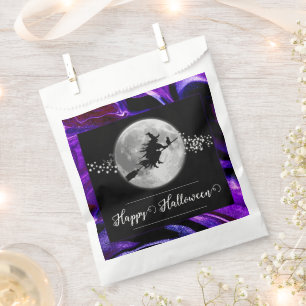 Purple Witch Silhouette Halloween Favour Bag