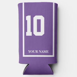 Purple with White Horse 10 Saddle Cloth Custom Seltzer Can Cooler