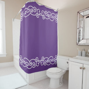 Purple with white scrolls