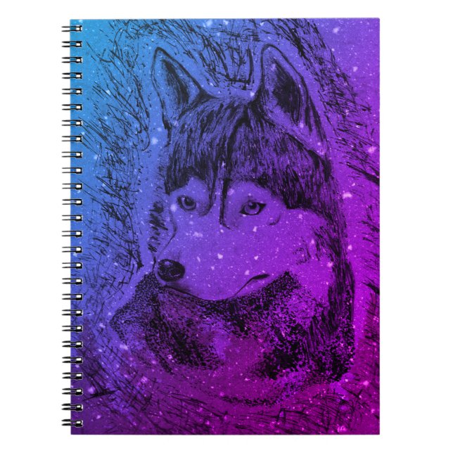Purple Wolf Notebook (Front)