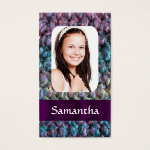 Purple wool photo template