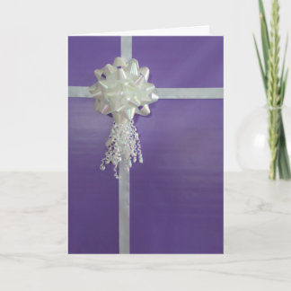 Purple Wrapped Gift Birthday Card