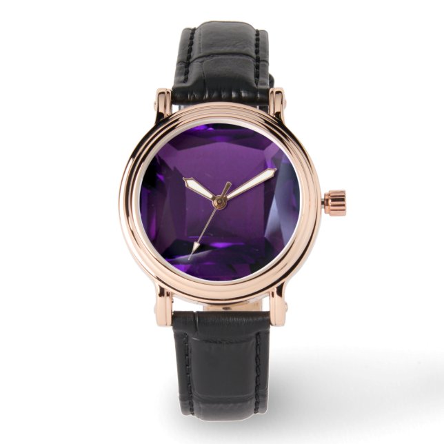Purple Wrist Amethyst Watch (Front)