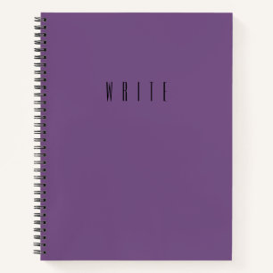 Purple Write Typography  Notebook